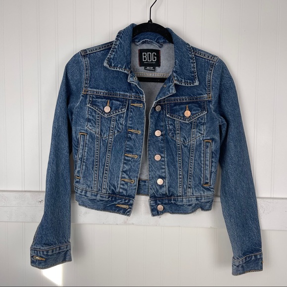 BDG Jackets & Coats | Bdg Cropped Dark Denim Jean Jacket | Poshmark